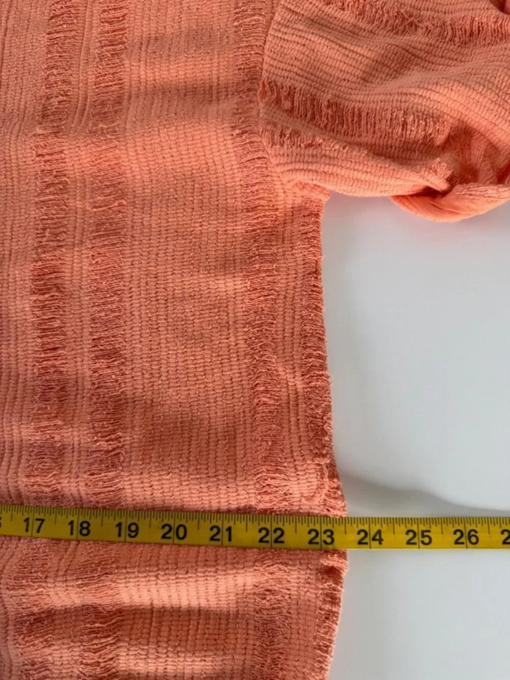 Free People Calypso distressed tee. Peach/Coral NWT Small